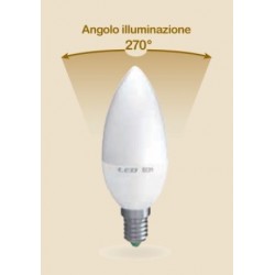 LAMPADA LED CANDELA E14 6W CALDA 3000K (E2546C)