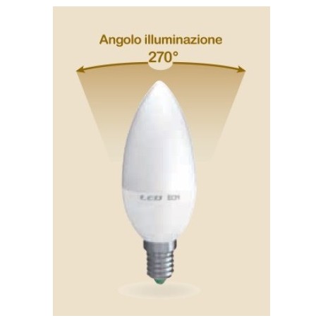 LAMPADA LED CANDELA E14 6W CALDA 3000K (E2546C)