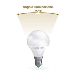 LAMPADA LED SFERA E14 6W CALDA 3000K (E2560C)