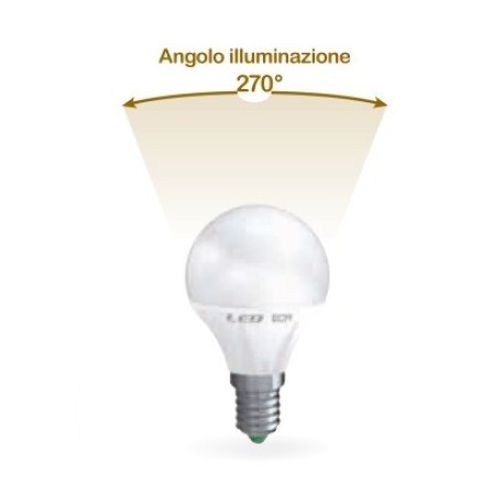 LAMPADA LED SFERA E14 6W FREDDA 6500K (E2577F)