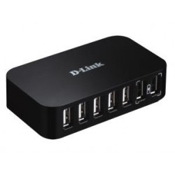 HUB DLink 7 porte con alimentatore - Alimentato tramite adattatore esterno - Usb 2.0