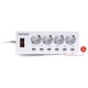 MULTIPRESA 4 POSTI SCHUKO + 6 USB (MU-04)