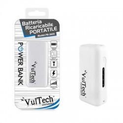 POWER BANK PB-2600W BIANCO FUNZIONE TORCIA