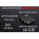MICRO REGISTRATORE VOCALE 16 GB SPY SPIA VOICE RECORDER AMBIENTALE USB