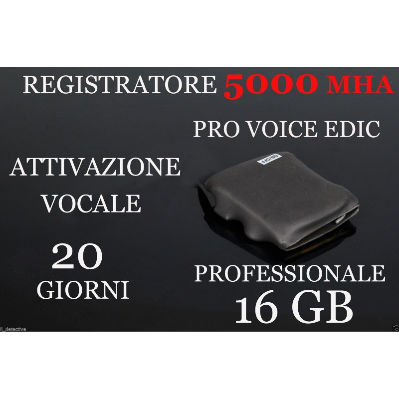 MICRO REGISTRATORE VOCALE 16 GB SPY SPIA VOICE RECORDER AMBIENTALE USB