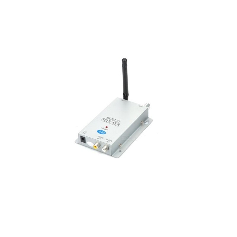 Ricevitore wireless 2,4Ghz 4 canali uscita AV per telecamera