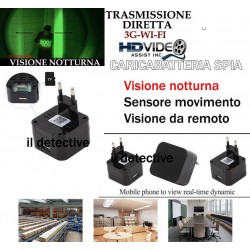 Telecamera spia wifi nascosta 3g alimentatore infrarossi micrococamera micro spy