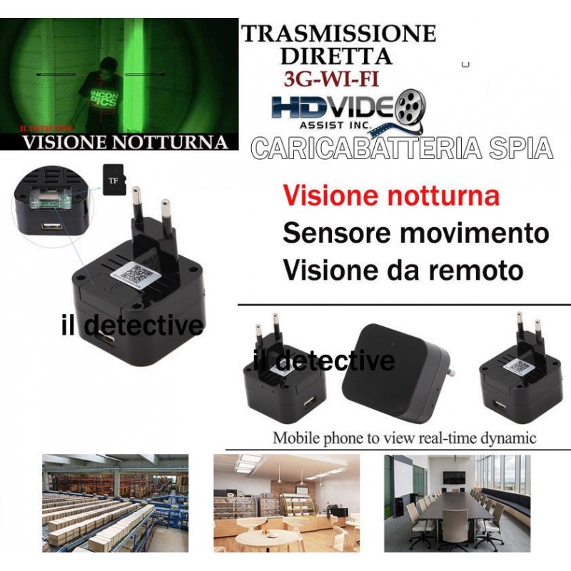 Micro telecamera spia infrarossi Wifi Wireless visione nottuna