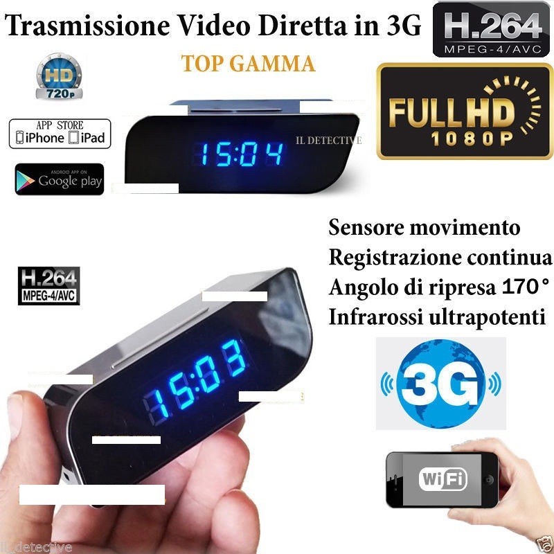 Telecamera sales nascosta orologio