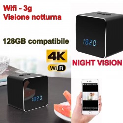 SVEGLIA OROLOGIO TELECAMERA SPIA CAMERA SPIA WIFI SVEGLIA NASCOSTA MICROCAMERA