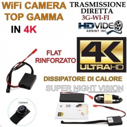 Spy Camera Spia WIFI HD CON DISSIPATORE 4K TELECAMERA MICRO NASCOSTA MICROCAMERA