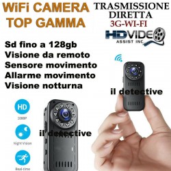 Telecamera spia micro microcamera infrarossi visione notturna WIFI WIRELESS 3G