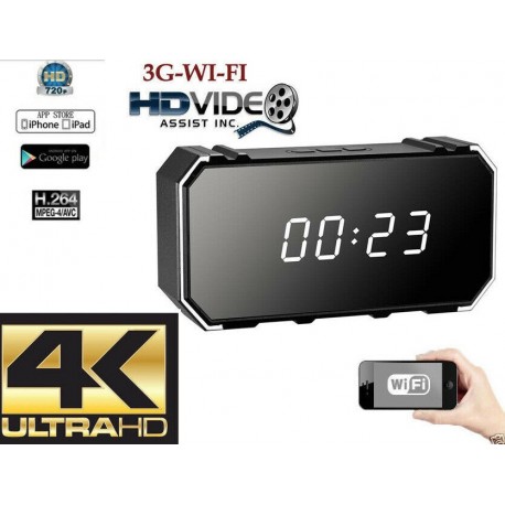 SVEGLIA OROLOGIO TELECAMERA SPIA CAMERA SPIA WIFI SVEGLIA NASCOSTA