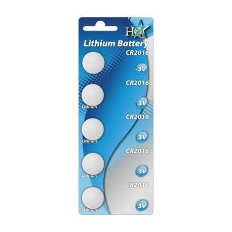 BATTERIE CR2016 3V LITIO 5PZ (HQ-CR2016)