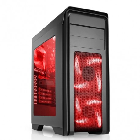 CASE GAMING CYCLONE ITGCCY01R - VENTOLE ROSSE - NO ALIMENTATORE - NERO