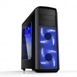 CASE GAMING PATRIOT B2 ITGCPA02B - VENTOLE BLU - NO ALIMENTATORE - NERO