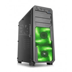 CASE GAMING SWOOP GREEN ITGCSW09G - VENTOLE VERDI - NO ALIMENTATORE - NERO