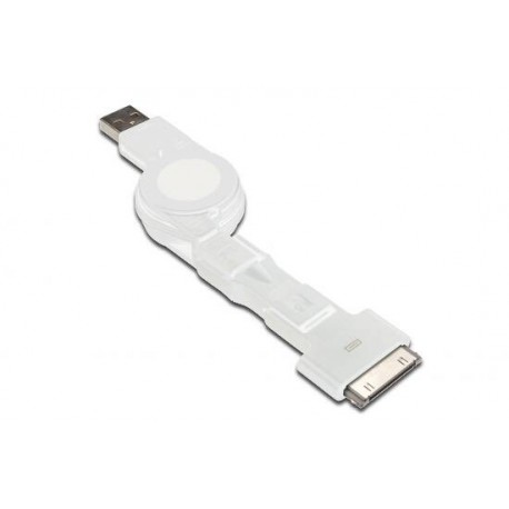 CAVO DOCK 3 IN 1 RETRAIBILE USB 2.0 + CONNETTORI 30PIN MICRO USB E MINI USB