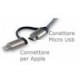 CAVO TC-123 IBRIDO APPLE/MICRO USB LUMINOSO 1MT
