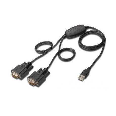 CONVERTITORE USB 2.0 A 2 PORTE SERIALE 9 PIN (DA70158)